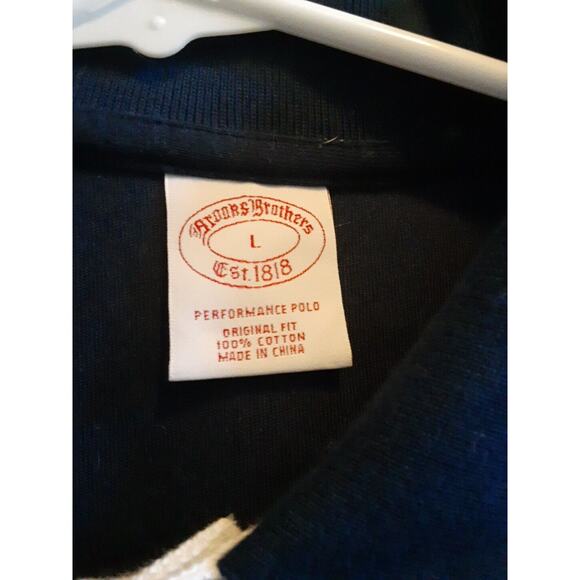 Brooks Brothers Performance Polo Men's L Original Fit Shirt Blue Green Stripes - Picture 4 of 9